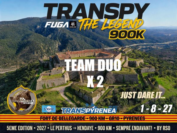 Pack Duo - TEAM - TRANSPYRENEA - 900K - 2200 € for 2 runners